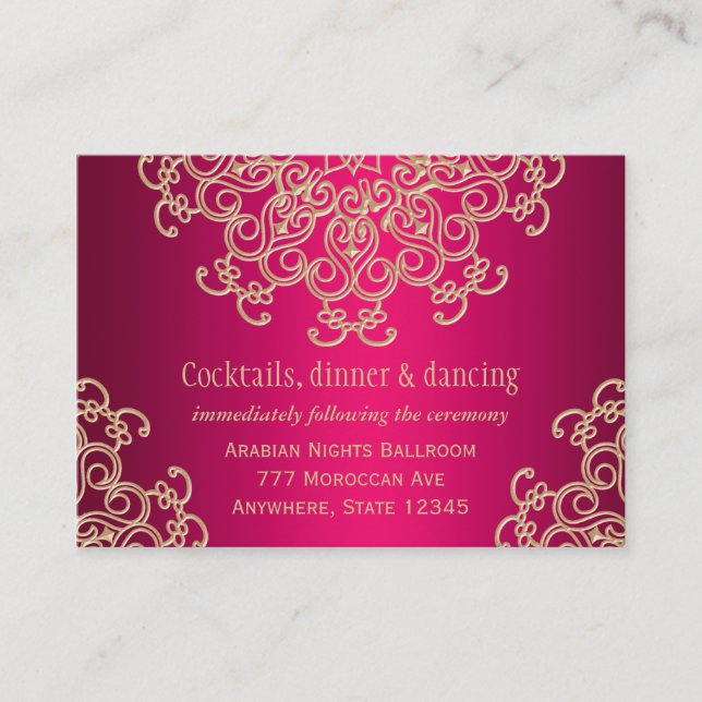 Carte de boîtier inspirée Hot Pink Gold Indian (Devant)