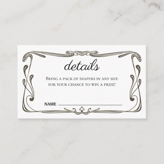 Carte de boîtier - Invitation Baby shower (Devant)