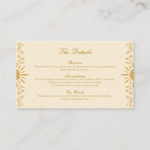 Carte de boîtier Mariage à brillance solaire jaune
