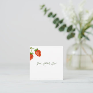 Carte de boîtier Mariage à gâteau court aux fraise