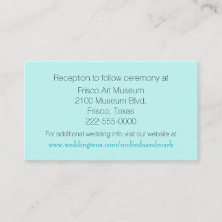 Carte de boîtier Mariage Aquamarine