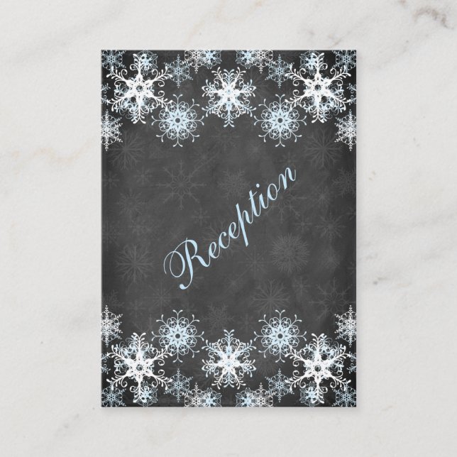 Carte de boîtier Mariage cool Blue Snowy (Devant)