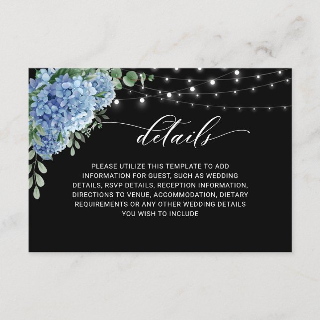 Carte de boîtier Mariage de Lanterne Boho Blue Hyd (Devant)