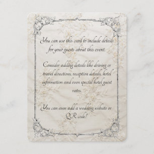 Carte de boîtier Mariage en dentelle brodée
