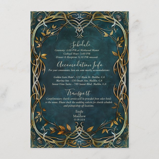 Carte de boîtier Mariage Middle-Earth Majesty (Devant)