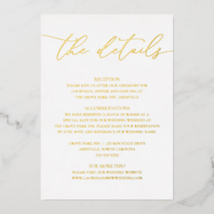 Carte de boîtier Mariage minimaliste à huile d'or