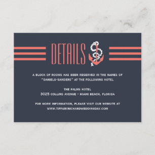 Carte de boîtier Mariage Nautical Chic