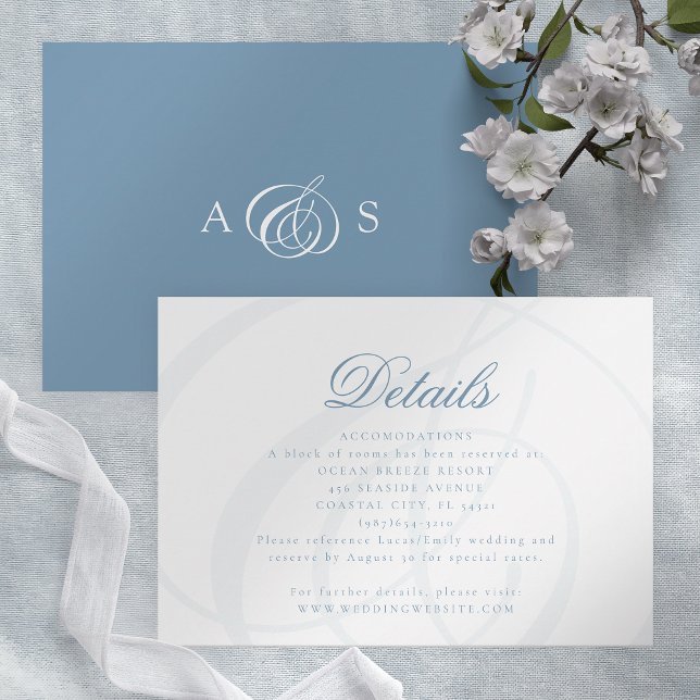 Carte de boîtier Mariage officiel bleu Dusty (Créateur téléchargé)