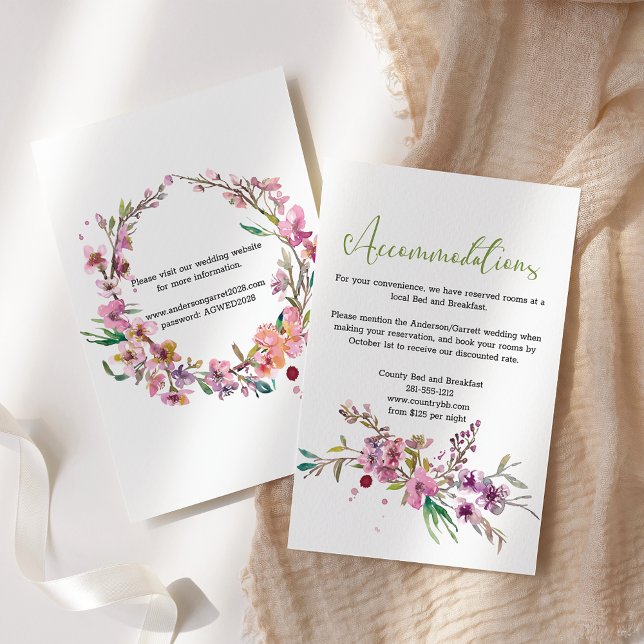 Carte de boîtier Mariage rose en fleurs de cerisie (Créateur téléchargé)