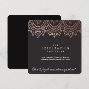 Carte de boîtier Mariage rose Gold Delicate
