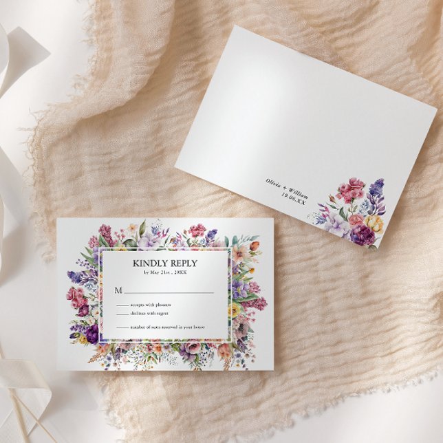 Carte de boîtier Mariage RSVP pour cadre de jardin (Créateur téléchargé)