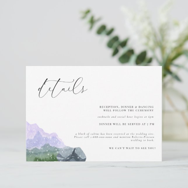 Carte de boîtier Mariage rustique de la forêt de m (Debout devant)