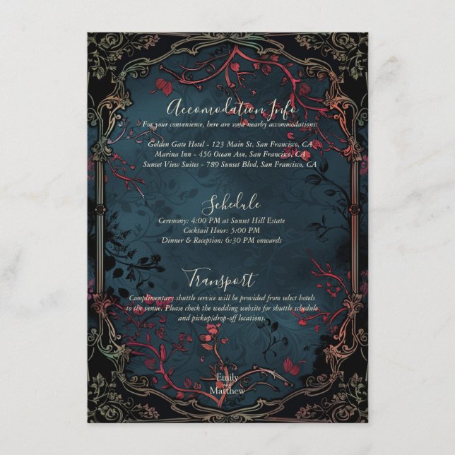 Carte de boîtier Mariage Victorian Gothic Elegance (Devant)