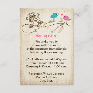 Carte de boîtier Mariage Whimsical Birds in Love