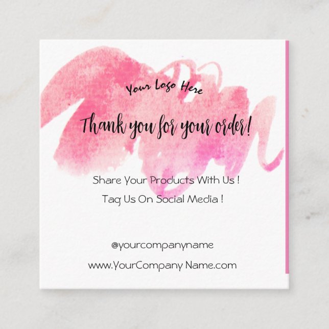 Carte de boîtier Merci (Devant)