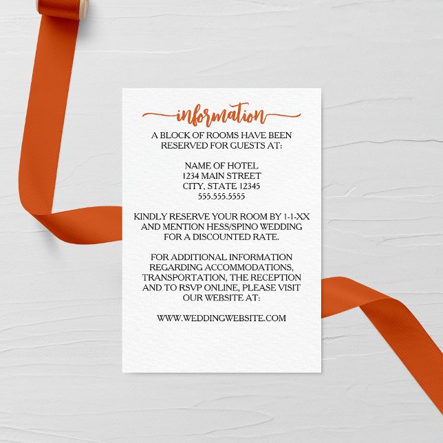 Carte de boîtier minimaliste Mariage Marigold (Créateur téléchargé)