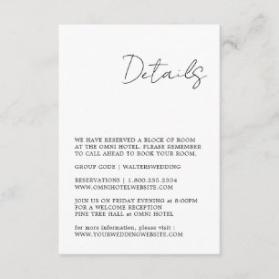 Carte de boîtier minimaliste noir et blanc