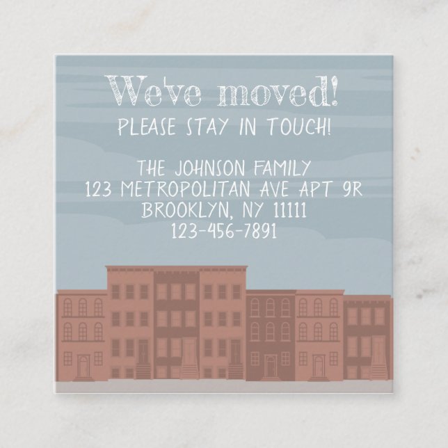 Carte de boîtier mobile Brownstone personnalisée (Devant)