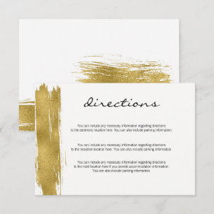 Carte de boîtier moderne Gold Brushstroke Directio