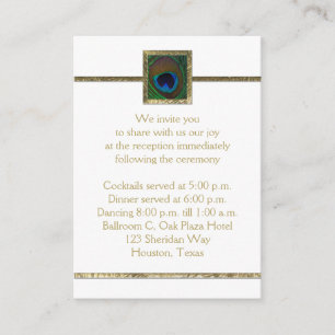 Carte de boîtier Peacock Blanc et Or