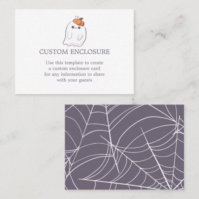 Carte de boîtier personnalisée du Citrouille fantô (Devant / Derrière)