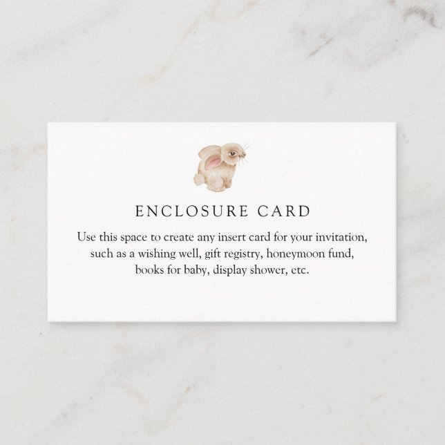 Carte de boîtier personnalisée Lapin Lapin (Devant)