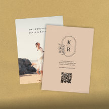 Carte de boîtier photo Russe Mariage QR Code Scan