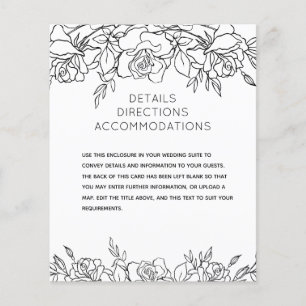 Carte de boîtier Pot Of Rose Mariage Details