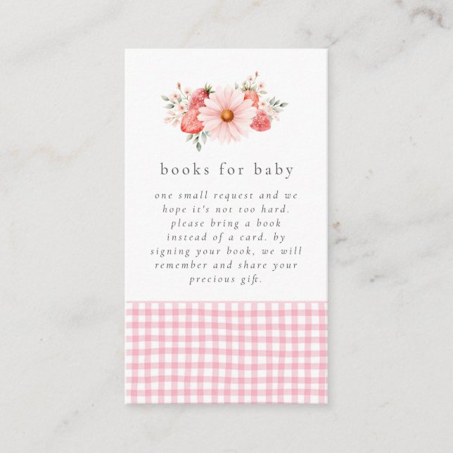 Carte de boîtier pour Baby shower bébé doux Berry (Devant)