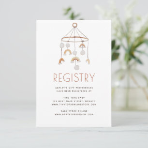 Carte de boîtier pour Baby shower mobile Boho Cute