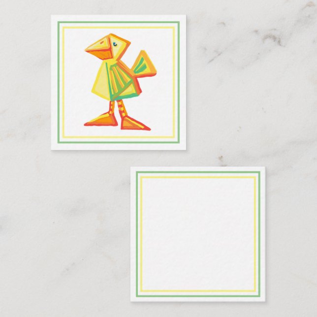Carte de boîtier pour bébé oiseau mignonne (Devant / Derrière)