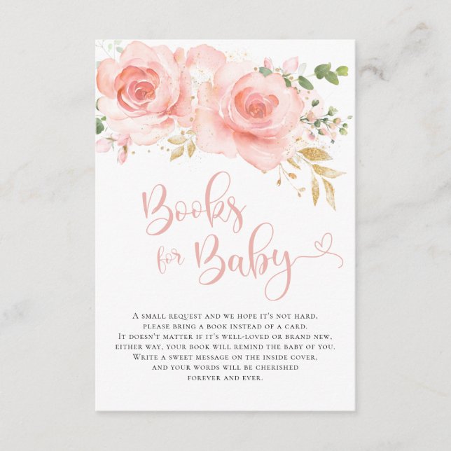 Carte de boîtier pour fille rose et or (Devant)