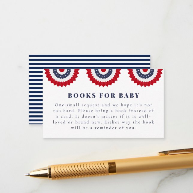 Carte de boîtier rouge blanc et Baby shower dû (Devant/Arrière en situation)