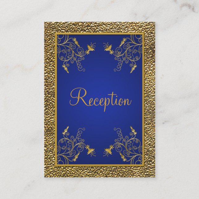 Carte de boîtier Royal Blue et Gold (Devant)