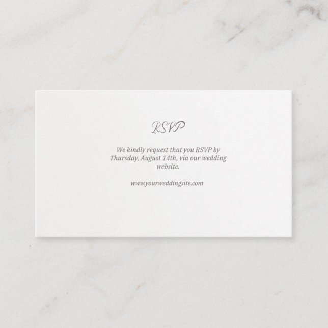 Carte de boîtier RSVP de mariage (Devant)
