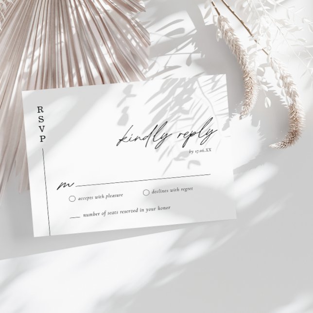 Carte de boîtier RSVP de mariage moderne et minima (Créateur téléchargé)