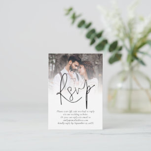 Carte de boîtier RSVP de mariage photo de code QR 