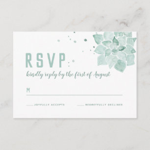 Carte de boîtier RSVP de mariage pour adultes