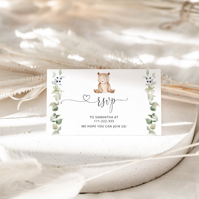 Carte de boîtier RSVP Eucalyptus bear (Créateur téléchargé)