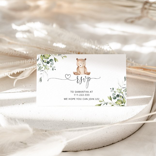 Carte de boîtier RSVP Eucalyptus bear (Créateur téléchargé)
