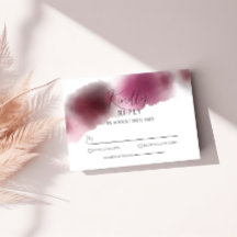 Carte de boîtier RSVP pour mariage à l'aquarelle d