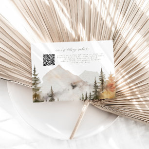 Carte de boîtier RSVP pour mariage en montagne de 