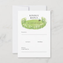 Carte de boîtier RSVP pour mariage extérieur avec