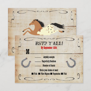 Carte de boîtier RSVP Western Cowboy Insertion