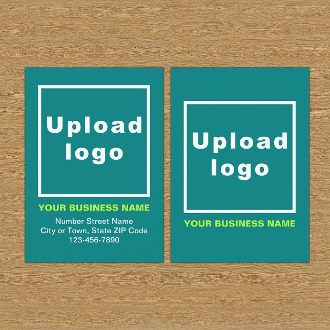 Carte de boîtier Turquoise pour entreprise (Build brand name awareness. Your business brand on teal green enclosure card.)