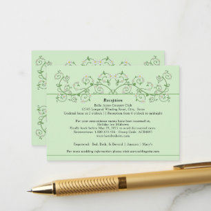 Carte de boîtier vert Vine Heart Trellis Mint