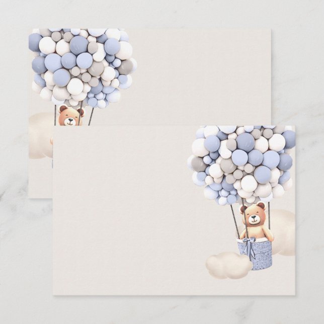 Carte de boîtier vierge des ballons d'ours (Devant / Derrière)