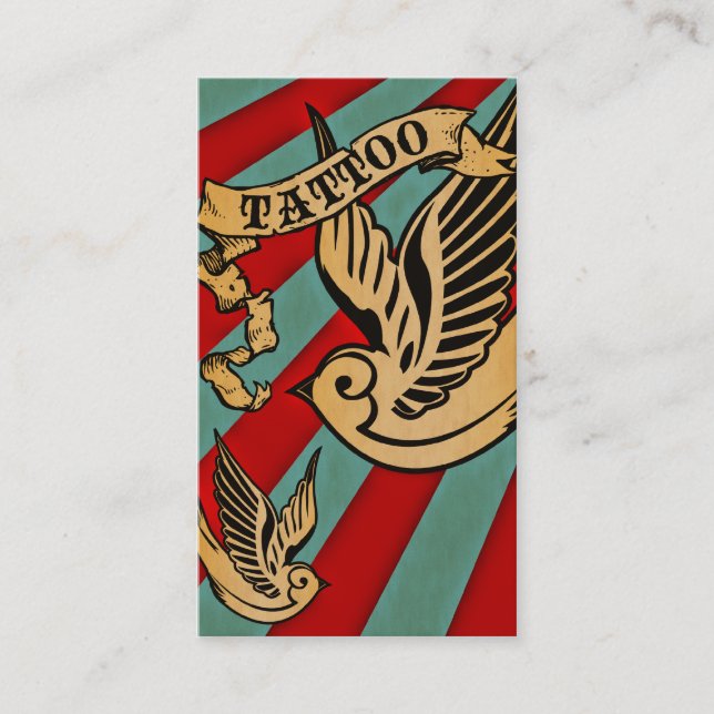 carte de bon de tatouage de moineau (Devant)