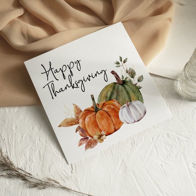 Carte de Bon thanksgiving Citrouille du chalet d'a (Créateur téléchargé)