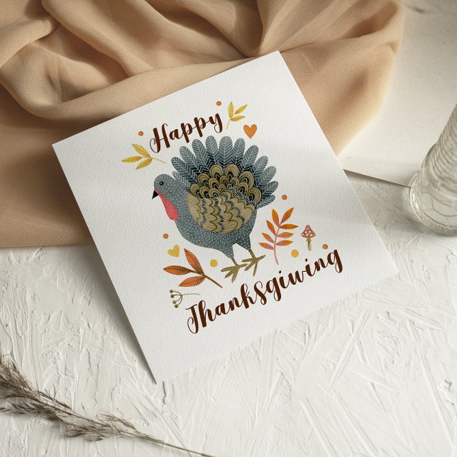 Carte de Bon thanksgiving de Turquie amusante (Créateur téléchargé)